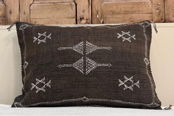 Sabra Kussen uit Marokko bruin 60cm x 40cm incl vulling nr.61216