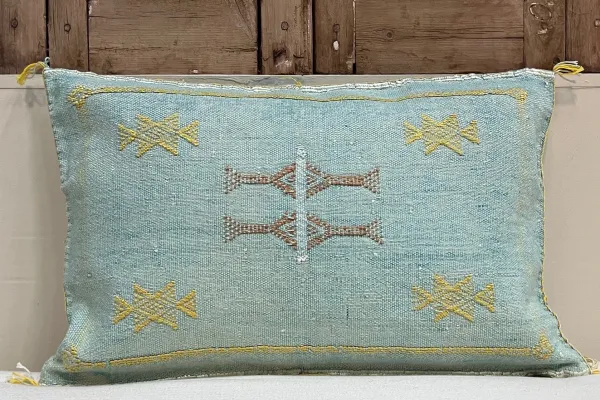 Sabra Kussen uit Marokko blauw 60cm x 40cm incl vulling nr.61264