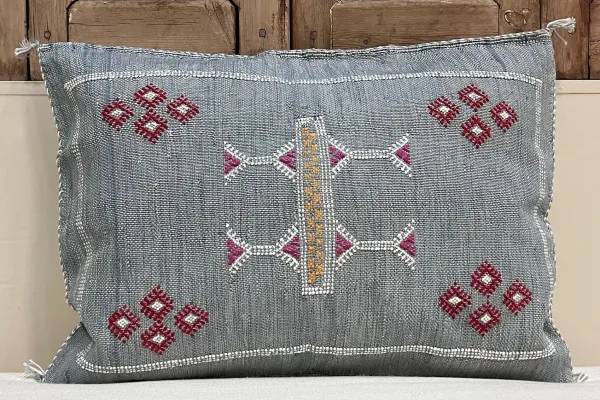 Sabra Kussen uit Marokko blauw 60cm x 40cm incl vulling nr.61265