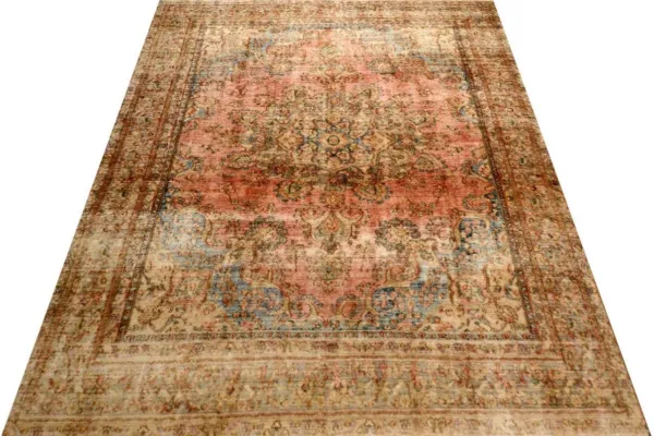 Vintage kirman vloerkleed 63080 367cm x 277cm