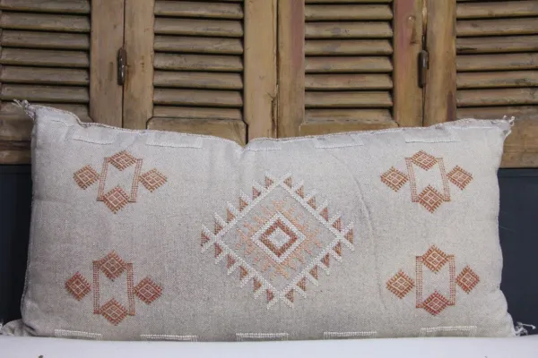 Sabra Kussen uit Marokko grijs 100cm x 50cm incl vulling nr. 80225