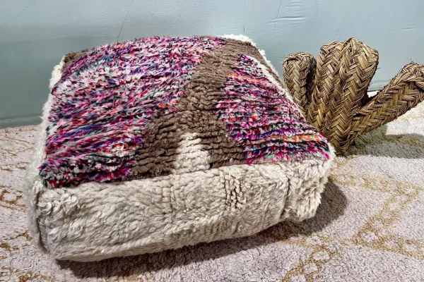 Marokkanischer Pouf Nr. 12062 60cm x 60cm x 25cm inkl. Füllung