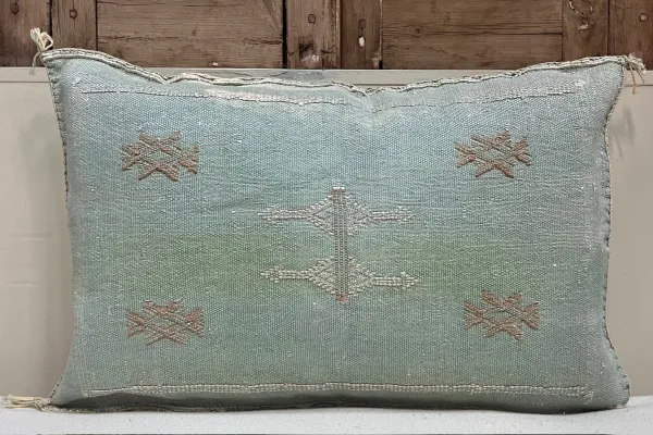 Sabra Kussen uit Marokko groen 60cm x 40cm incl vulling nr.61198