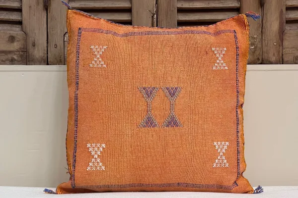 Sabra Kussen uit Marokko oranje 45cm x 45cm incl vulling nr.95105