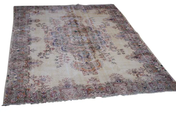 Vintage vloerkleed beige, groen nr.95144 270cm x 194cm 