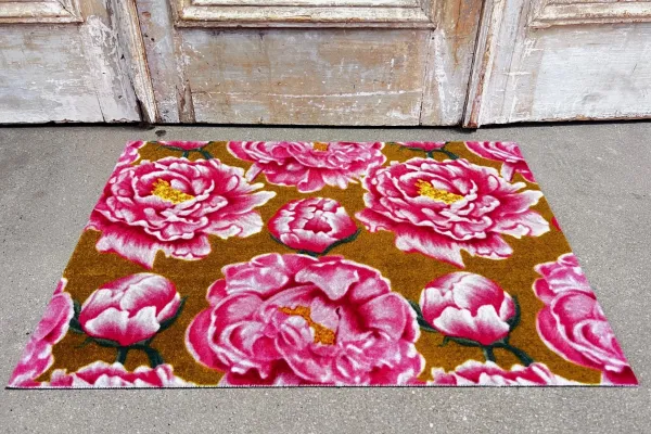 Droogloopmat met bloemen 85500 ontworpen door Opfleuren met Fleuren Leverbaar eind juni