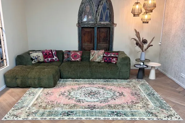 Vintage-Stil Teppich mit weichem Flor Nr. 2022, erhältlich in verschiedenen Größen