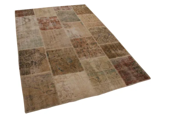 Patchwork vloerkleed, vintage,  240cm x 170cm   