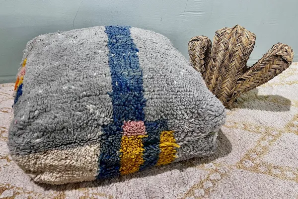 Marokkanischer Pouf Nr. 12063 60cm x 60cm x 25cm inkl. Füllung