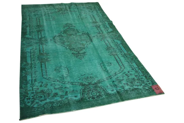 vintage vloerkleed groen 280cm x 167cm  
