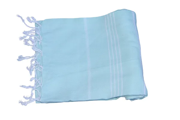 Hamamdoek licht turquoise  100% katoen (180cm x 100cm)