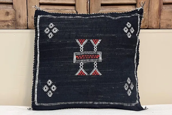 Sabra Kussen Marokko zwart  45cm x 45cm incl vulling nr.64173