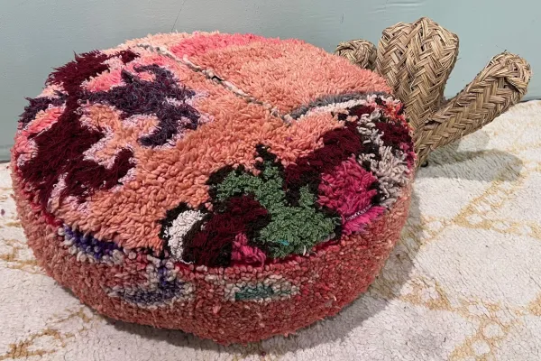 Ronde Marokkaanse Poef 65cm x 25cm nr: 94028 incl. vulling