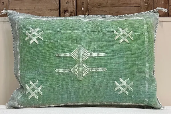 Sabra Kussen uit Marokko groen 60cm x 40cm incl vulling nr.61247