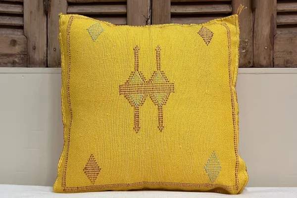 Sabra Kussen uit Marokko geel 45cm x 45cm incl vulling nr.94153