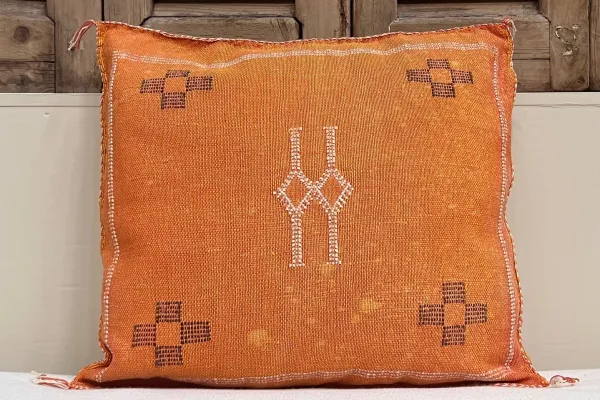Sabra Kussen uit Marokko oranje 45cm x 45cm incl vulling nr.95110