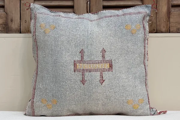 Sabra Kussen uit Marokko grijs / blauw 45cm x 45cm incl vulling nr.95116