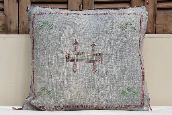 Sabra Kussen uit Marokko grijs / blauw 45cm x 45cm incl vulling nr.95118