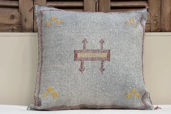 Sabra Kussen uit Marokko grijs / blauw 45cm x 45cm incl vulling nr.95120
