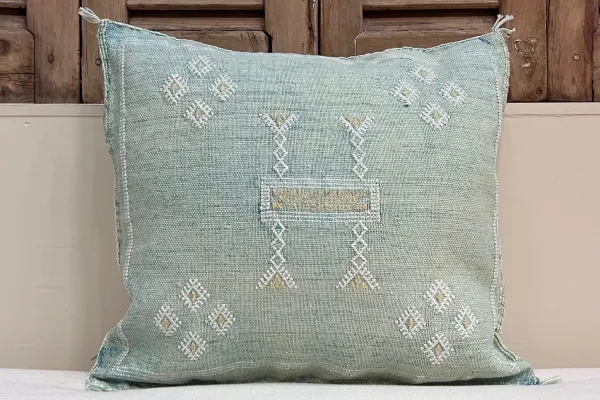 Sabra Kussen uit Marokko blauw / groen 45cm x 45cm incl vulling nr.95130
