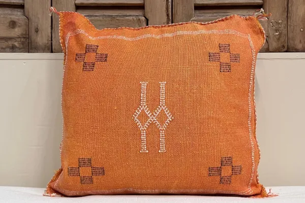 SALE Sabra Kussen uit Marokko oranje 45cm x 45cm incl vulling nr.95133