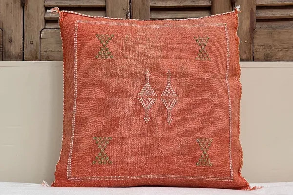 Sabra Kussen uit Marokko oranje 45cm x 45cm incl vulling nr.95140