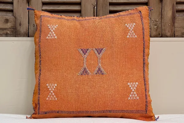 Sabra Kussen uit Marokko oranje 45cm x 45cm incl vulling nr.95143