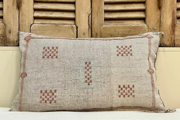 Sabra Kussen uit Marokko grijs 60cm x 40cm incl vulling nr.62698