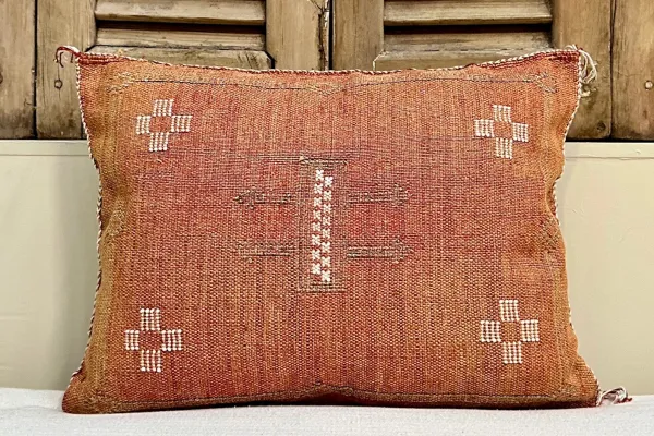 Sabra Kussen uit Marokko oranje 60cm x 40cm incl vulling nr.62705