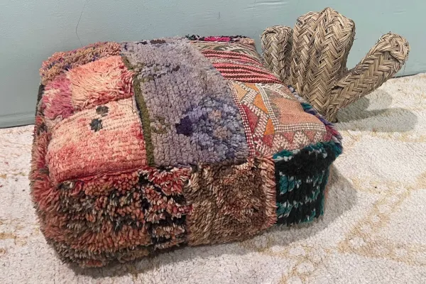 Marokkaanse Poef nr.86224 60cm x 60cm x 25cm incl. vulling