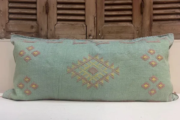 Sabra Kussen uit Marokko Groen 100cm x 50cm incl vulling nr.63022