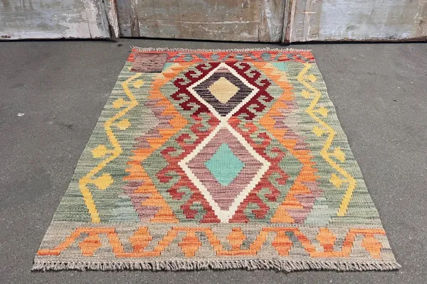 Handgemaakte nieuwe kelim 38244 90cm x 63cm