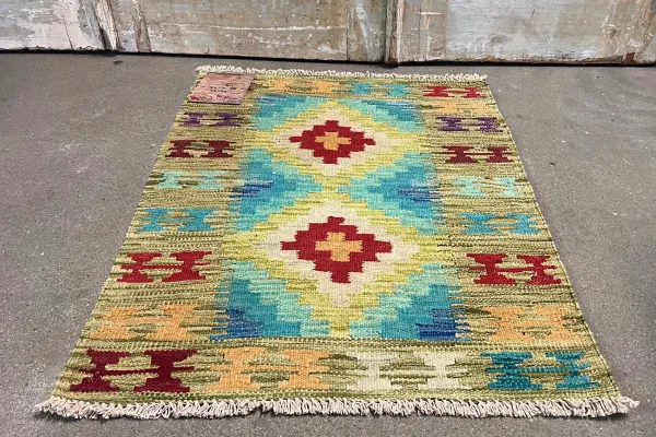 Handgemaakte nieuwe kelim 34156 90cm x 62cm