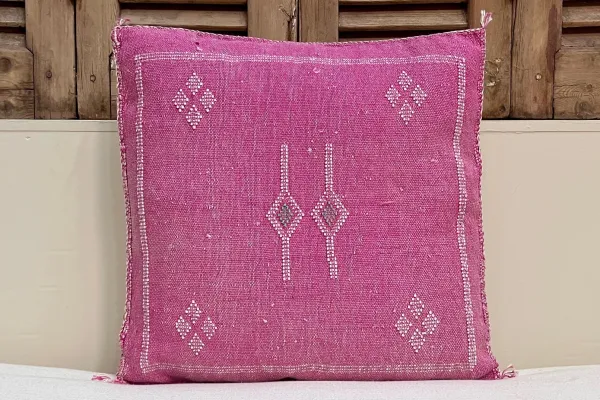 Sabra Kussen uit Marokko roze 45cm x 45cm incl vulling nr.64043