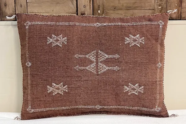 Sabra Kussen uit Marokko bruin 60cm x 40cm incl vulling nr.93283