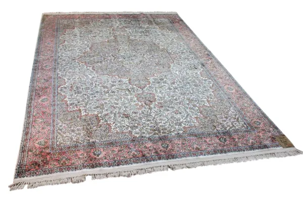 VERKOCHT Kaschmir zijde vloerkleed, nr46913, 314cm x 211cm