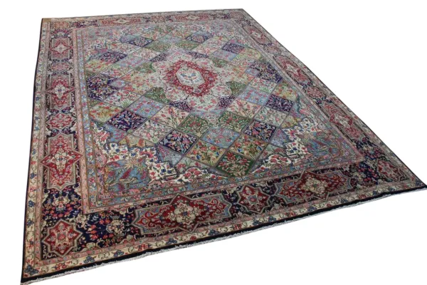 Vintage Kirman vloerkleed uit 1970, nr.394cmx 304cm