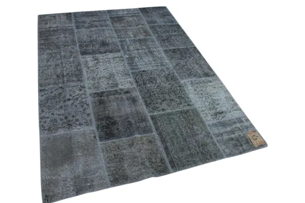 Patchwork vloerkleed grijs 10483 241cm x 173cm 