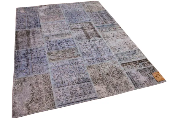 Patchwork vloerkleed blauw 10750 240cm x 170cm 