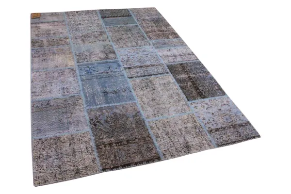 Patchwork vloerkleed blauw 10758 240cm x 170cm 