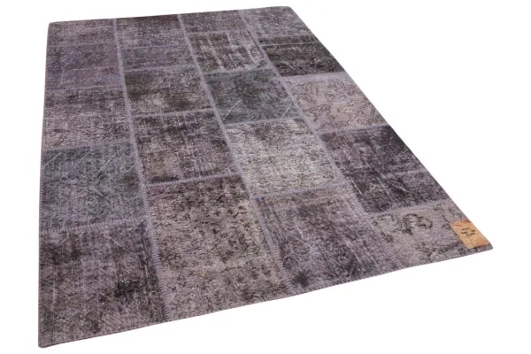 Patchwork vloerkleed grijs 10771 240cm x 170cm 