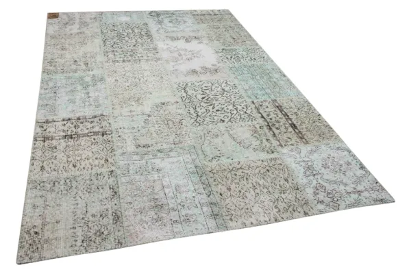 patchwork vloerkleed groen nr.11483 308cm x 200cm