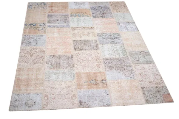 patchwork vloerkleed beige nr.14905 300cm x 200cm