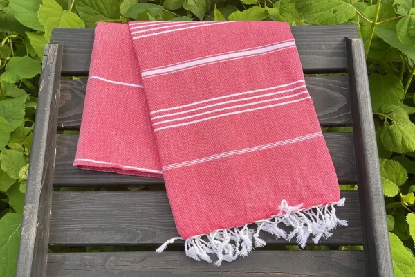 Hamamdoek rood 100% katoen (180cm x 100cm)  