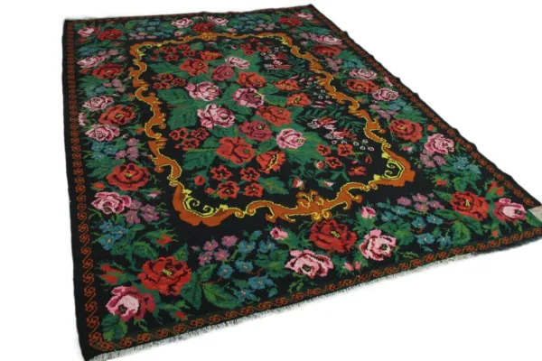 Rozenkelim authentiek, handgeweven in Moldavië 14452 305cm x 220cm 