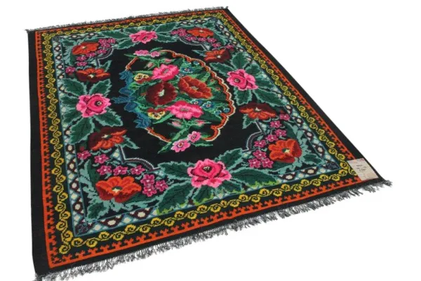 Rozenkelim authentiek, handgeweven in Moldavië 15042 220cm x 172cm