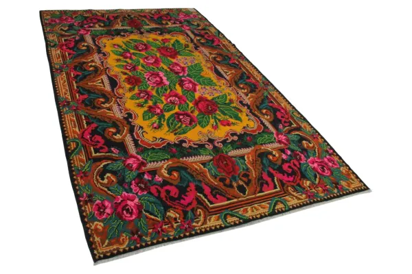 Authentieke rozenkelim 374cm x 244cm 