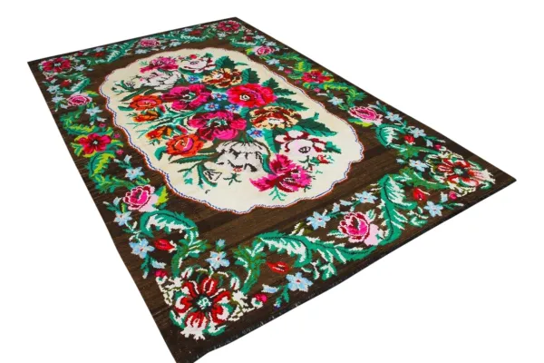 Rozenkelim authentiek, handgeweven in Moldavië 9512 290cm x 192cm  