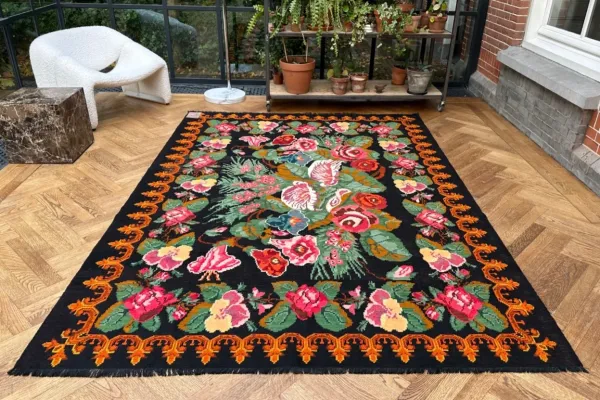 Rozenkelim authentiek, handgeweven in Moldavië 49600 283cm x 199cm  