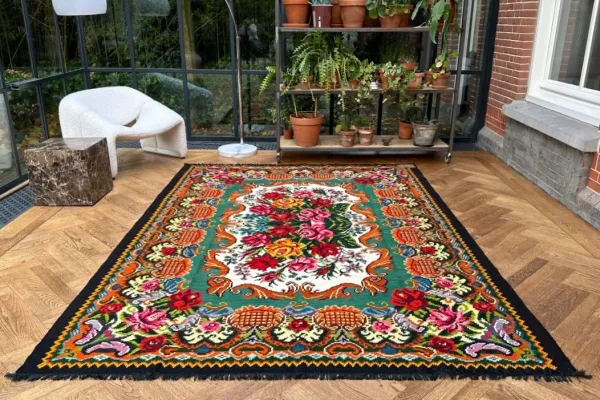 Rozenkelim authentiek, handgeweven in Moldavië 12110 286cm x 206cm  